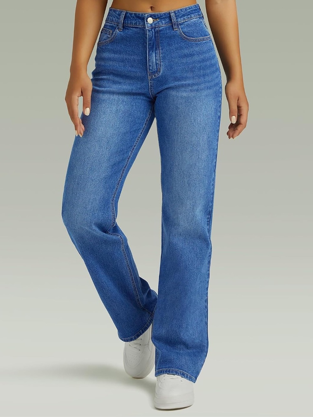 Funuca Women’s Blue Straight-Leg Jeans 6L